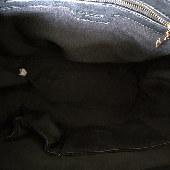 Bebe Quilted Backpack Bag Medium to Large Black/Gold - Picture 5 of 8